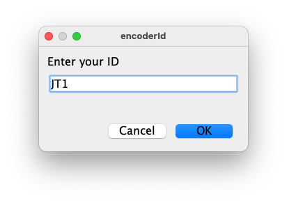 encoder ID popup
